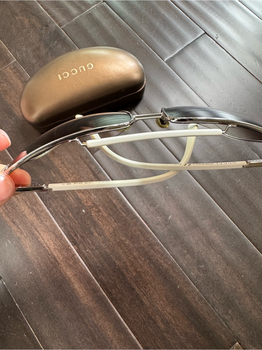 Gucci Aviator Sunglasses GG1534/S Silver White Made in Italy - Picture 2 of 7
